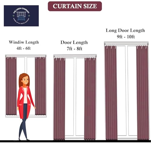Image of THE LINEN COMPANY Cotton Linen Sheer Window Curtain with Twist Tab, Light Filtering Linen Textured Curtain for Living Room, Bedroom & Home Decor, 2 Piece, Baby Pink, 4 FT x 4.5 FT