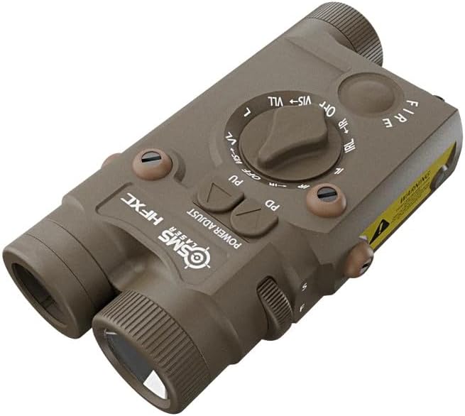 SMSlaser HFXC 4-in-1 Green Laser, Infrared Laser, Infrared Illuminator, 1000 Lumen White, FDE, Power Adjustable, Made of Anodized Aluminum, for Picatinny Rail Rifles, Laser Class IIIA (FDE)