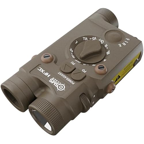 SMS Laser HFXC 4-in-1 Green Laser, Infrared Laser, Infrared Illuminator, 1000 Lumen White, FDE, Power Adjustable, Made of Anodized Aluminum, for Picatinny Rail Rifles, Laser Class IIIA (FDE)