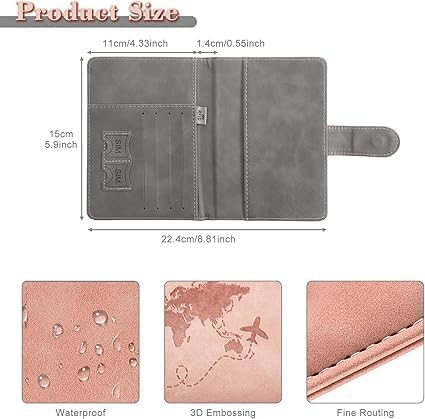 Image of Travel Passport Holder Wallet, Light Brown, 1 Pcs.