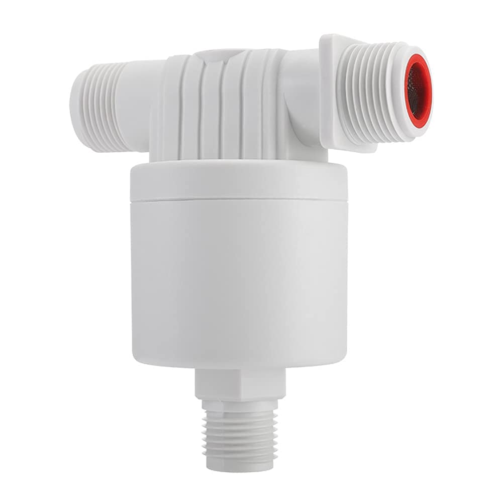 3/4" Water Float Valve Side-Inlet Exterior Install Water Float Valve with Filter Plastic Automatic Water Level Control Valve for Water Tank,Cistern,Livestock Feeding