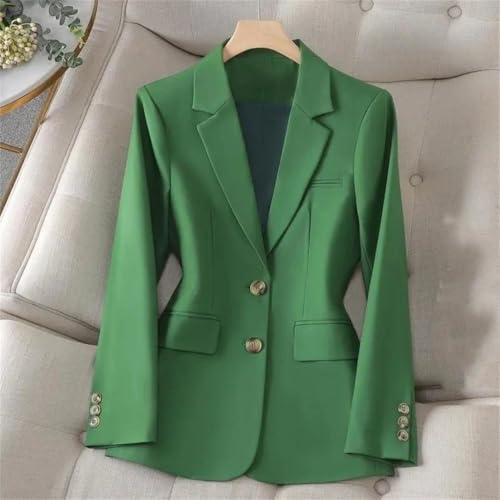 Women Blazer Jacket Autumn Long Sleeve Single Breasted Business Work Wear Formal Coat2