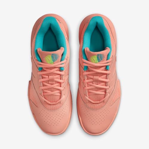 NikeCourt Lite 4 Women's Hard Court Tennis Shoes (HF7839-800, Apricot Agate/Dusty Cactus/Volt)4