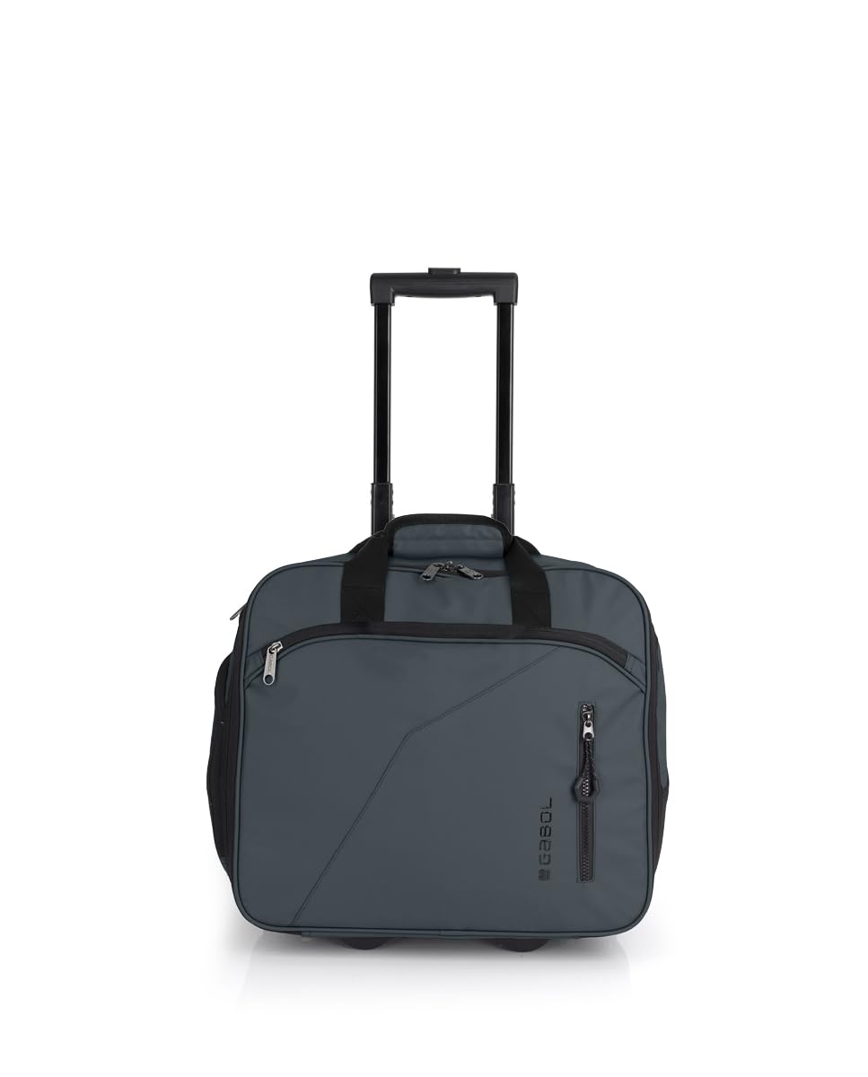 Gabol - Maletín con Ruedas y Funda para Portátil 15,6” Canada 40x36x19 cm - Equipaje de Cabina Ligero 1,85 kg con Capacidad 22L - Diseño Español en Poliéster Resinado - Verde