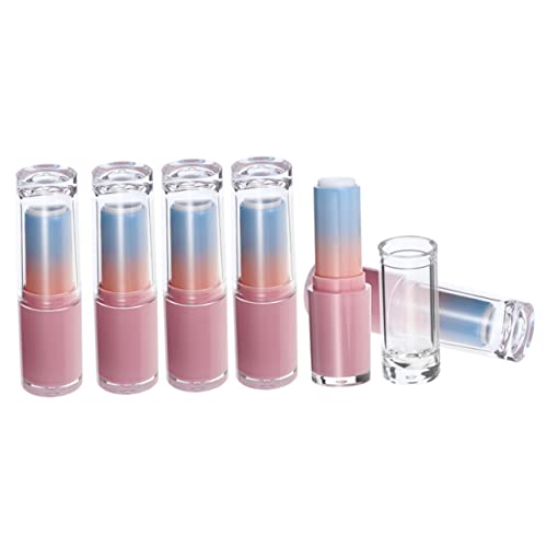 Healeved 6個グラデーションリップスティックチューブ 透明 再利用可能なリップバーム容器 用 空容器 液漏れ防止 密閉設計 持ち運び便利 旅行用
