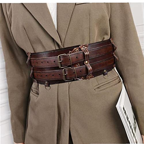 Medieval Viking Leather Waist Band Adventurer Harness Belt Celtic Double Strap Waistband Steampunk Sash Accessory for Men Women4