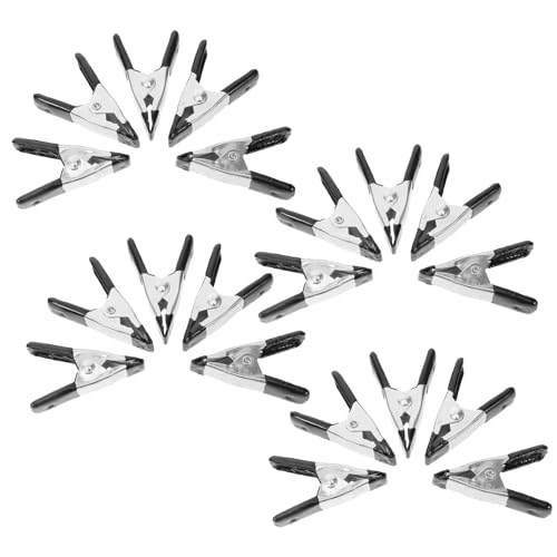 Generic 20pcs Metal Clip Heavy Duty Spring Clips Backdrop Holder Backdrop Clip Holder Clips for Backdrop Stand Spring Clamp Photography Backdrop Clips Heavy Duty Clips Clamp Plastic Clips, Black