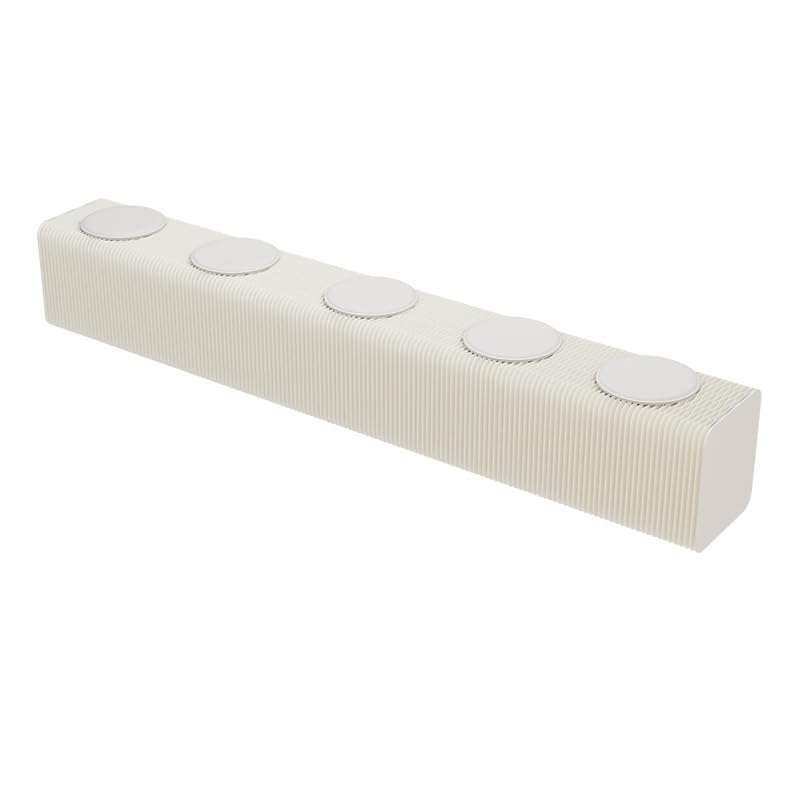 Stool Foldable, Sleek Indoor Decor, White Collapsible Stool with Honeycomb Structure, Supports Heavy Weight, Fit for Bedroom, Living Room and Dining Room(Round Seat Cushion, 98.4" x 14.2" x 15.16")