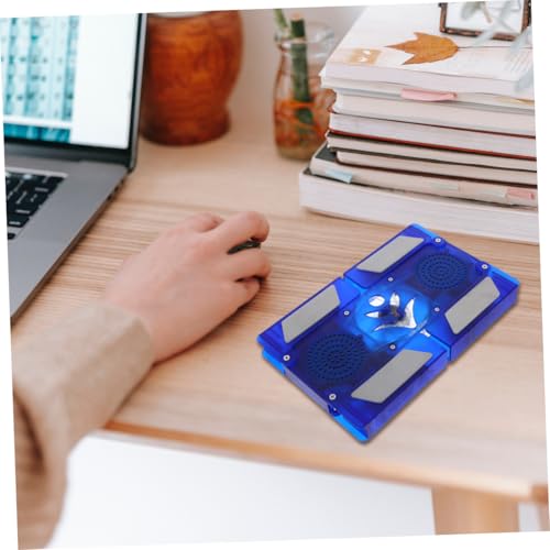 Base plegable portátil para laptop con ventilador azul miniatura 7