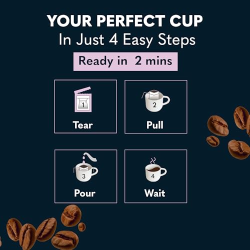 Image of THIRD WAVE COFFEE, Easy Coffee Bags, Dark Roast, (Single Origin Baba Budangiri, 5 Bags)