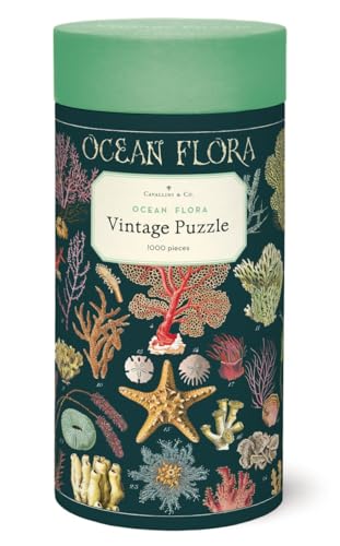 Image of Cavallini 1000 Piece Puzzle, Ocean Flora (PZL/OCNFLR)