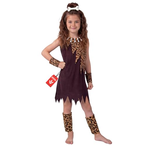 Fun Shack Costume Préhistorique Fille, Déguisement Cro-Magnon Enfant, Tenue Femme des Cavernes Halloween, S