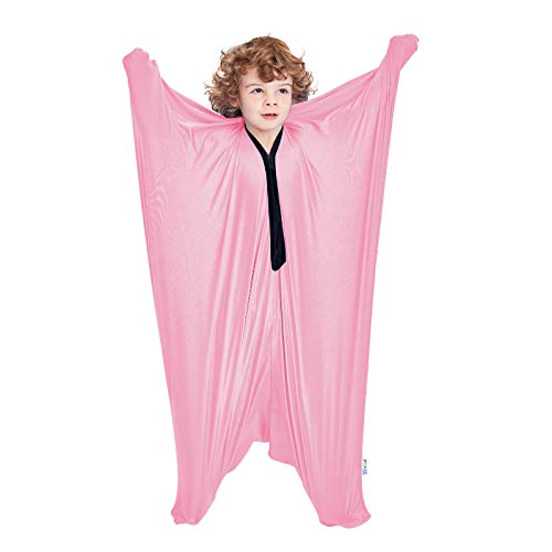 Image of SANHO Dynamic Movement Sensory Sock Body Sock,Small,3-5 Years, 40 inch H x 27 inch W,Good for Height:30 inch-41 inch,Updated Version,Pink