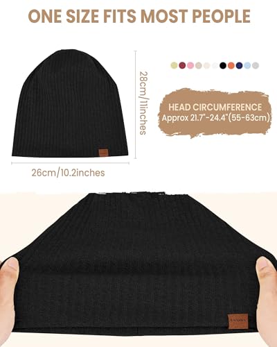 YANIKY Beanie Mütze Herren Damen, Leichte Dünne Weich Atmungsaktive Chemo Mütze, Elastisch & Winddicht Slouch Beanie für Herbst, Winter und Frühling