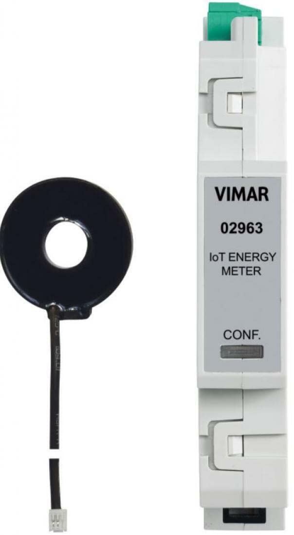 VIMAR 02963 Energy Meter CONNECTED IOT SINGLE PHASE Smart Power Electric Current Meter, White