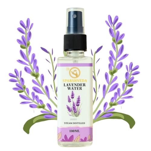 Image of Lavender Water - 100 % Pure, Calming Face & Body Toner Mist - Ayurvedic Steam-Distilled For Oil-Control, Acne-Control, Skin Hydration 100 ML