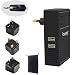 Travel Voltage Converter Adapter Power Step Down 220V to 110V Rated Current 7A with 3 Outlets and 4 Smart USB Charging Ports Powerjc Black