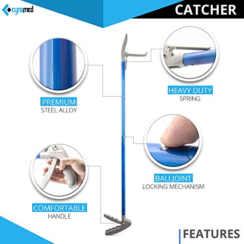 Cynamed 43" Long Reach Snake Tongs Reptile Grabber Catcher, Stainless Steel & Wide Jaw Pick-up Handling Tool - Image 3