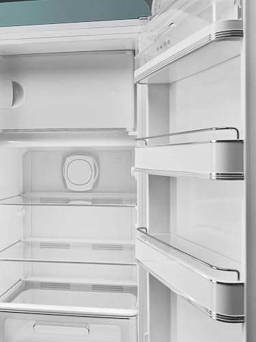 Image of Smeg Retro Style FAB28 50s Style Refrigerator, Right Hinge, Matte Jade - 9.93 Cu. Ft. - Made in Italy