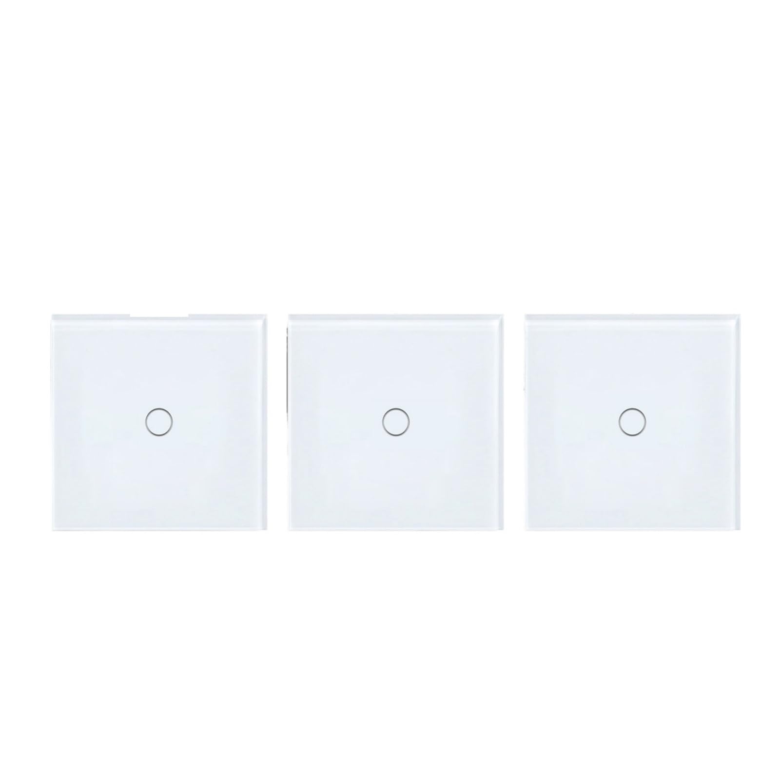 Interruptor táctil de pared de 2 vías, 3 vías, 1 banda, sin cable neutro, 240 V, sin WiFi, para escaleras, interruptores de mesita de noche, dormitorio (blanco, 1 banda, 3 vías)