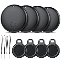 Ajblg Android Smart Tag, Traceur Lot de 4, Fonctionne avec l’app Google Localiser (Uniquement Android), Équipé d'un Étui de Protection, IP68 Imperméable, pour Les clés/Portefeuilles/Valises, Noir