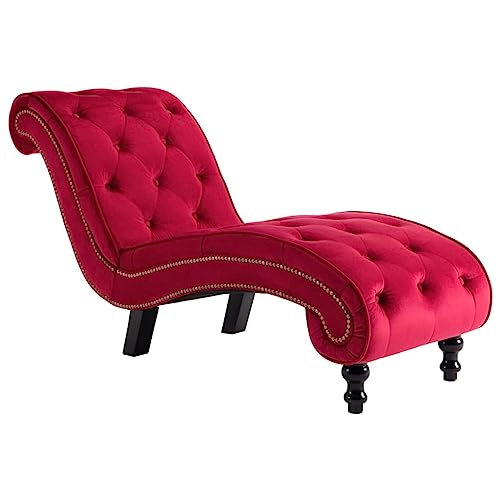 Genérico Diván de Terciopelo Rojo,Mobiliario,Sillas,Divanes,Rojo,18.1 kg,248613