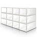 Yorbay Set di 12 scarpiera impilabili, in plastica con porta trasparente, 37 x 26 x 16 cm, per scarpe fino a 48, colore: Bianco