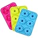 LinStyle Molde Donuts Silicona, Juego de 3 Antiadherente Moldes Silicona Reposteria, 6 Cavidades Molde Donuts para Hornear Rosquillas, Pasteles, Magdalenas, Bagels, Galletas