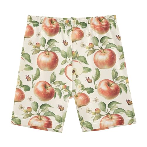 Girls Shorts Casual Cotton Romper Shorts Lounge Pants for Beach 8T Fresh Apples Fruit