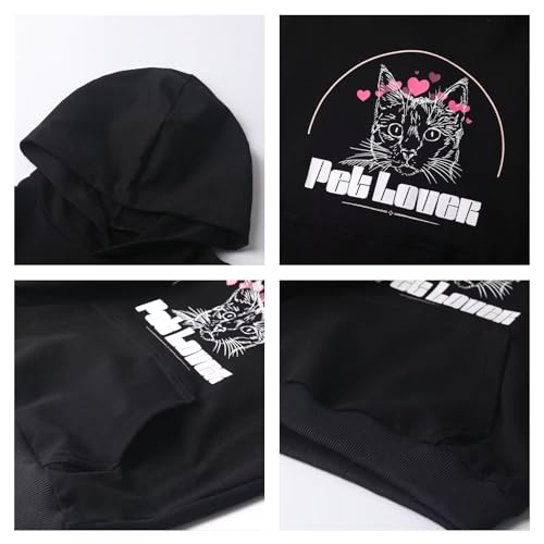 Image of WELAKEN Cat Print Hoodies for Girls Toddler & Kids II Little Girl's Pullover Tops Hoodies