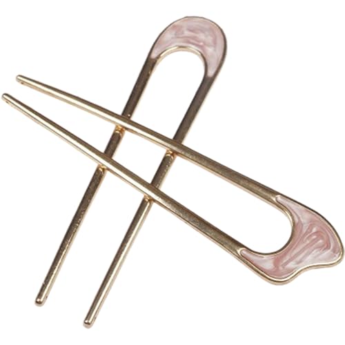 Horquilla para el cabello con francés - Palillo para el cabello en forma de U de aleación vintage, elegante juego de tenedor para pelos de moño, accesorio clásico para peinar moños | Alfileres pa