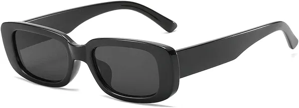 Dollger Rectangle Sunglasses for Women Men Trendy Retro Fashion Sunglasses UV 400 Protection Square Fram