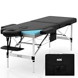 KCC Memory Foam Massage Table Premium Portable Foldable Massage Bed Height Adjustable, 84 Inches Long 28 Inchs Wide Home Salon Spa Bed Tattoo Table with Accessories &Carrying Case, Easy Set Up