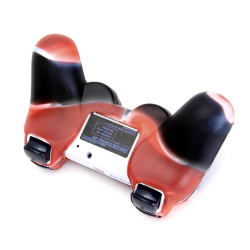 Miniatura 4 de LNIMI Skin Cover Protective Silicone Case for PS2 PS3 Controller - Black+red