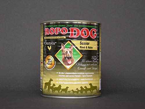 RopoDog 30 Dosen à 800 gr Senior Rind & Huhn - 96% Fleisch