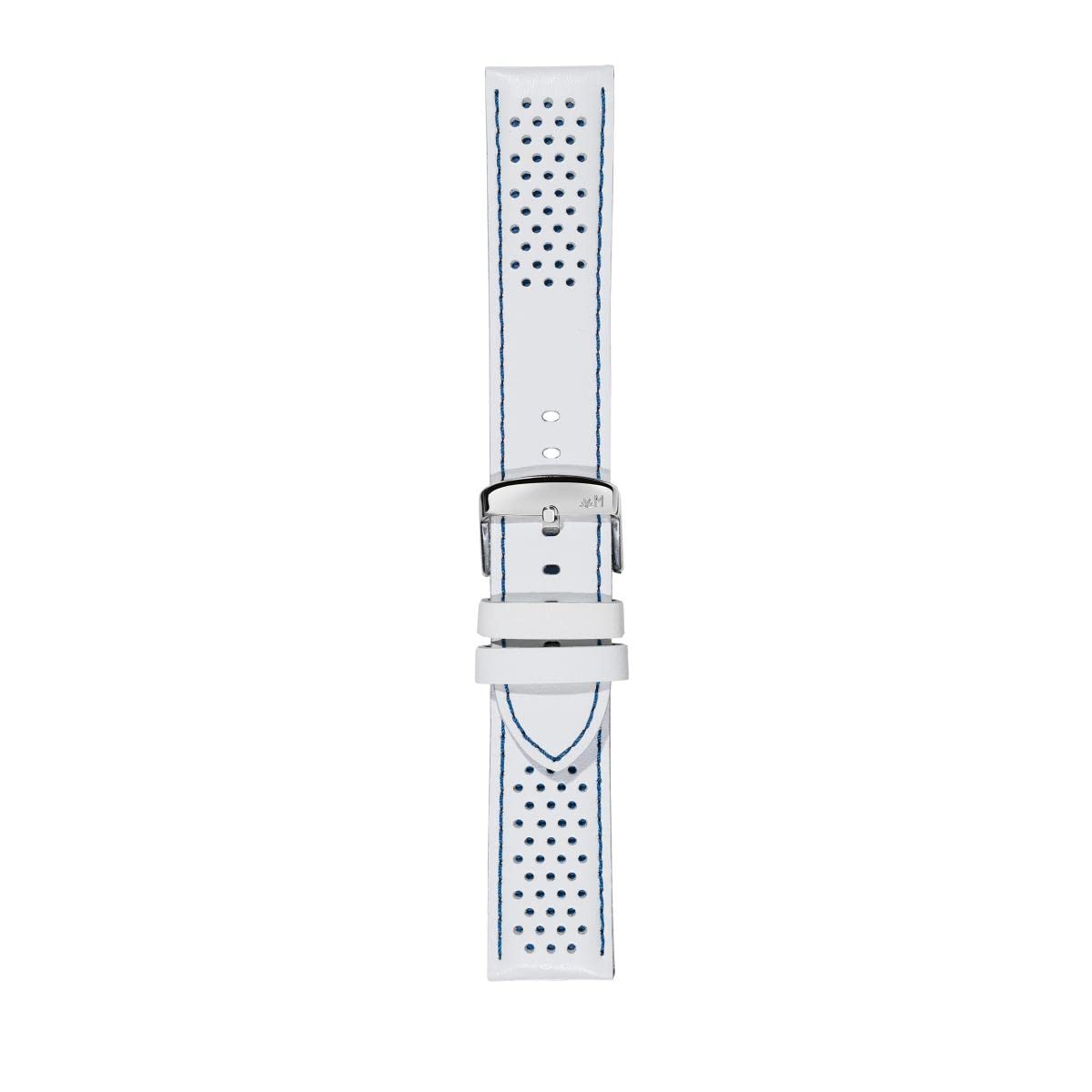 Morellato Sport Collection Model Rally A01X5272C91 Unisex Calf Leather Watch Strap, White, 18mm, Bracelet