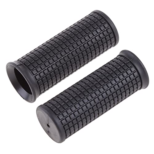 Oilmal 1 Pair 2 Pieces Bicycle Grips Short Handle Rubber Non Slip Cycling Scooter Bike Parts, Black, 70mm - Image 2