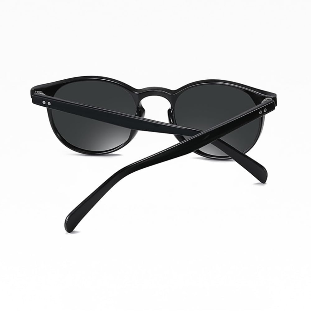 Occhiali da sole polarizzati classici antiriflesso TR90 con montatura rotonda, ideali per viaggi e attività all'aperto.