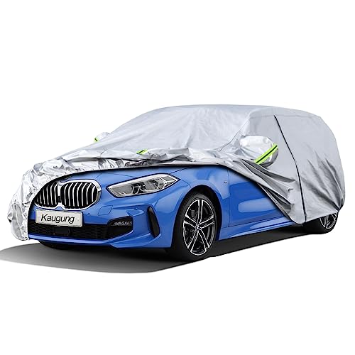 Image of Kaugung 6 Layers Car Cover Custom Fit BMW E87 E88 F20 F21(2004-2025), Waterproof All Weather Resistant Outdoor Indoor Sun Rain Dust S Protection.(USA Warehouse,Within 3-7 Days) Silver