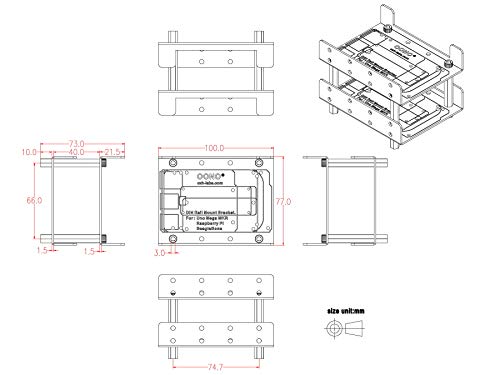 Boîtier semi-ouvert pour Raspberry Pi et Arduino kit de protection châssis - 7