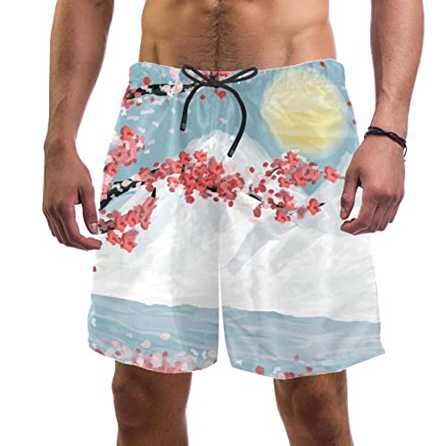 Maillots de bain pour hommes HadHfun séchage rapide à motif cerisier