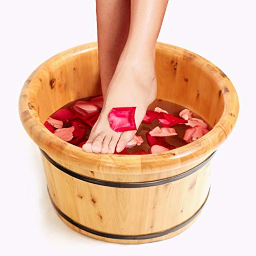 Masajeador de pies de madera con tapa y barril miniatura 2