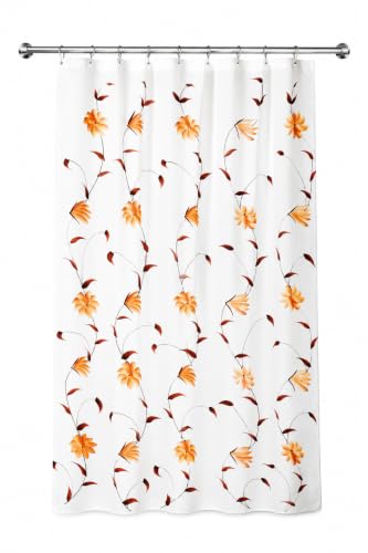 Image of Feelings PVC Waterproof Shower Curtain 54x84 Inch Pattern D with Hooks | Waterproof | PVC Material | 8 Hooks Included | Easy Clean | Durable | Quick Dry | Printed Design