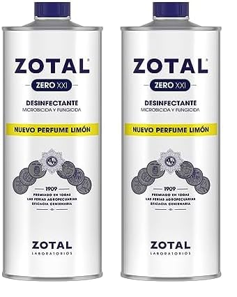 ZOTAL ZERO - Desinfectante Microbicida Limón | Limpieza Profunda | Uso Profesional y Doméstico | Aroma Fresco (1 Unidad - 1 Litro total) (Paquete de 2)