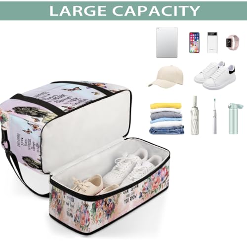 Sports Gym Bag Flower Floral 6 Large Travel Duffel Bag With Shoe Compartment Foldable Waterproof Carry-On Weekend Travel Bags for Camping Overnight Yoga Hospital Travel Bags4