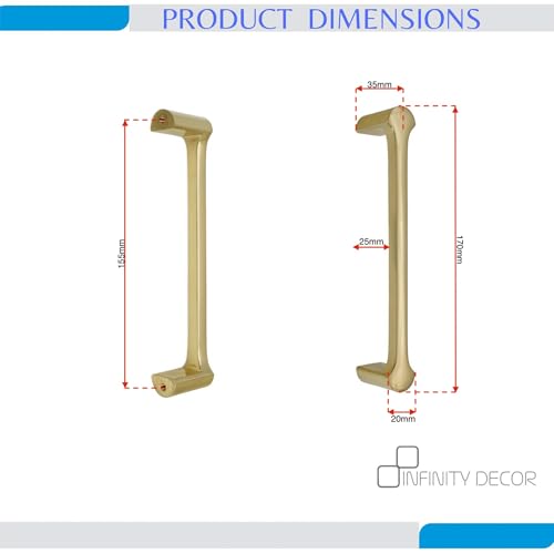 Tiradores de latón de alta calidad y diseño pulido Infinity Decor para puertas y armarios 4
