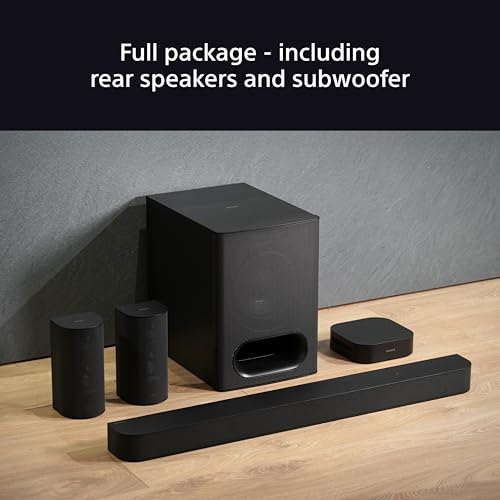 Sony BRAVIA Theatre System 6 – 5.1ch surround sound, 1000W, Soundbar, rear speakers & subwoofer included, Dolby Atmos, DTS:X, AI Voice Zoom 3, Bluetooth, DSEE, Multi Stereo Party Mode, Easy control - Image 4