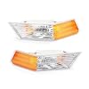 2PCS Front Turn Signal Light Cover Side Marker Lamp Compatible with Patriot 2007-2017 Left + Right Turn Signal Side Light Housing Parking Corner Light 68004181AA 68004181AB