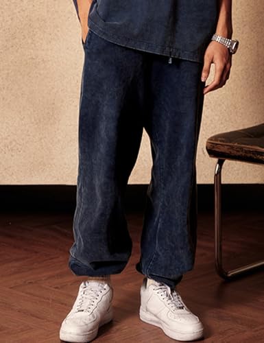 Arssm Mens Acid Wash Athletic Sweatpants Elastic Waist Joggers Drawstring Jogger Pants Workout Long Pants2
