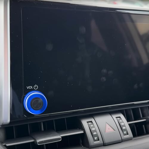 Image of for Toyota RAV4 /RAV4 Hybrid 2023 2024 2025 air Conditioning knob Cover, Start Button Cover Decorative Ring, Volume, Aluminum Alloy Decoration (RAV4, Blue)